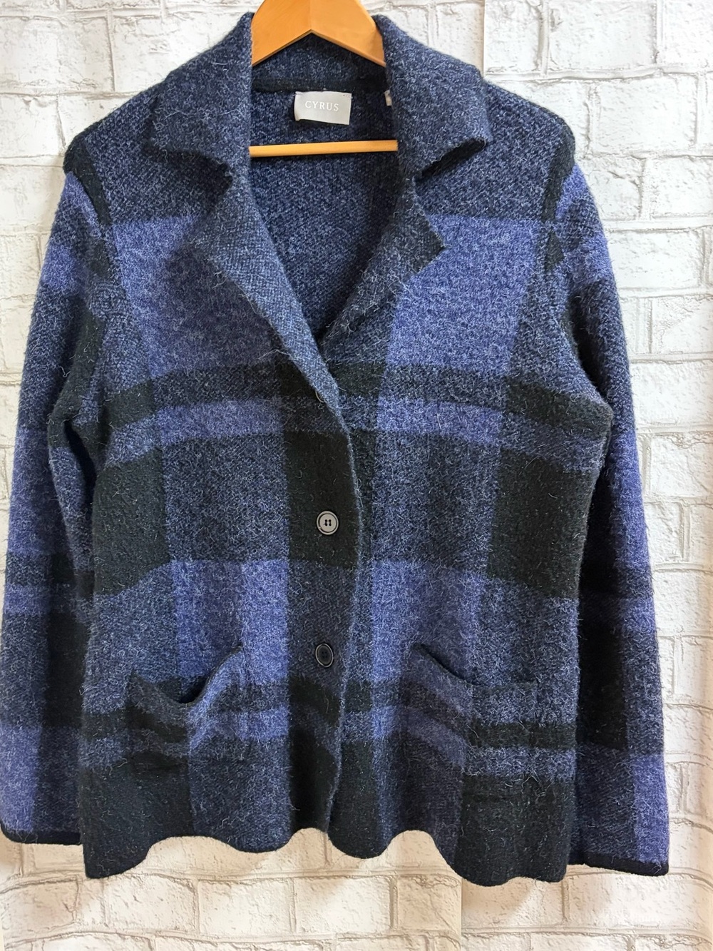 Cyrus Plaid Cardigan Sweater Jacket